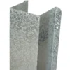 Galvanised downpipe protector 150mm top view showing channel opening