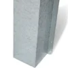 Galvanised downpipe protector 150mm base detail with mounting holes